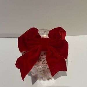 Cute Holiday Cocktails Candle with Red Velvet Bow- NWT